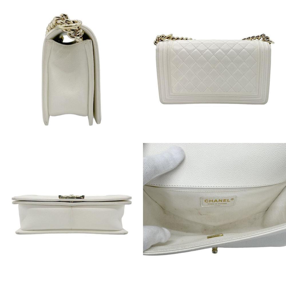 Chanel White Boy Shoulder  Bag